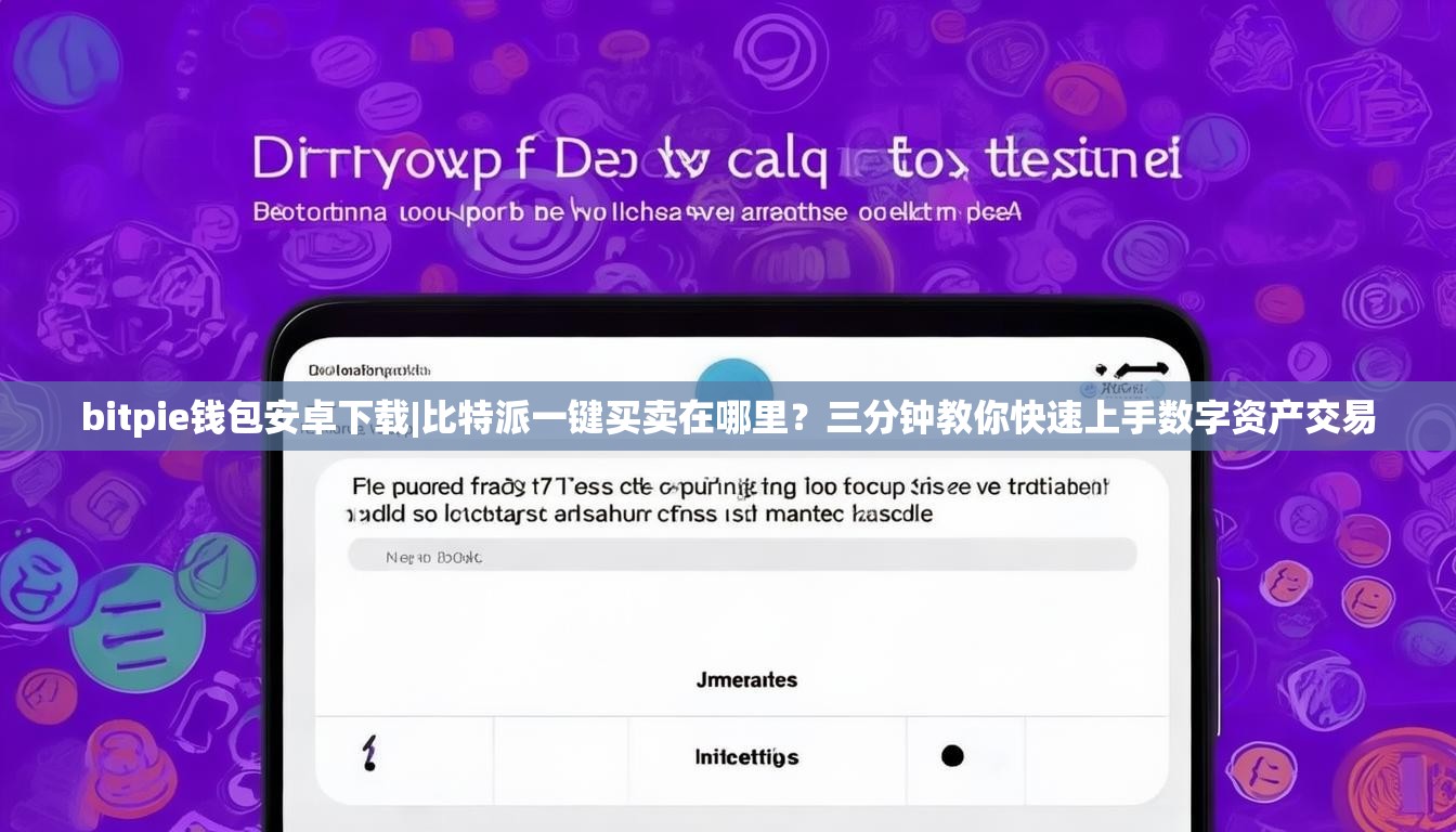 bitpie钱包安卓下载|比特派一键买卖在哪里？三分钟教你快速上手数字资产交易