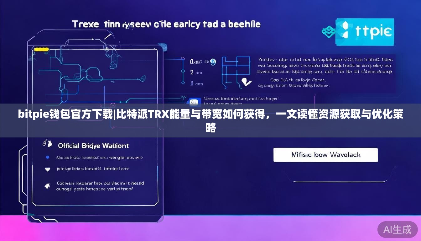 bitpie钱包官方下载|比特派TRX能量与带宽如何获得，一文读懂资源获取与优化策略
