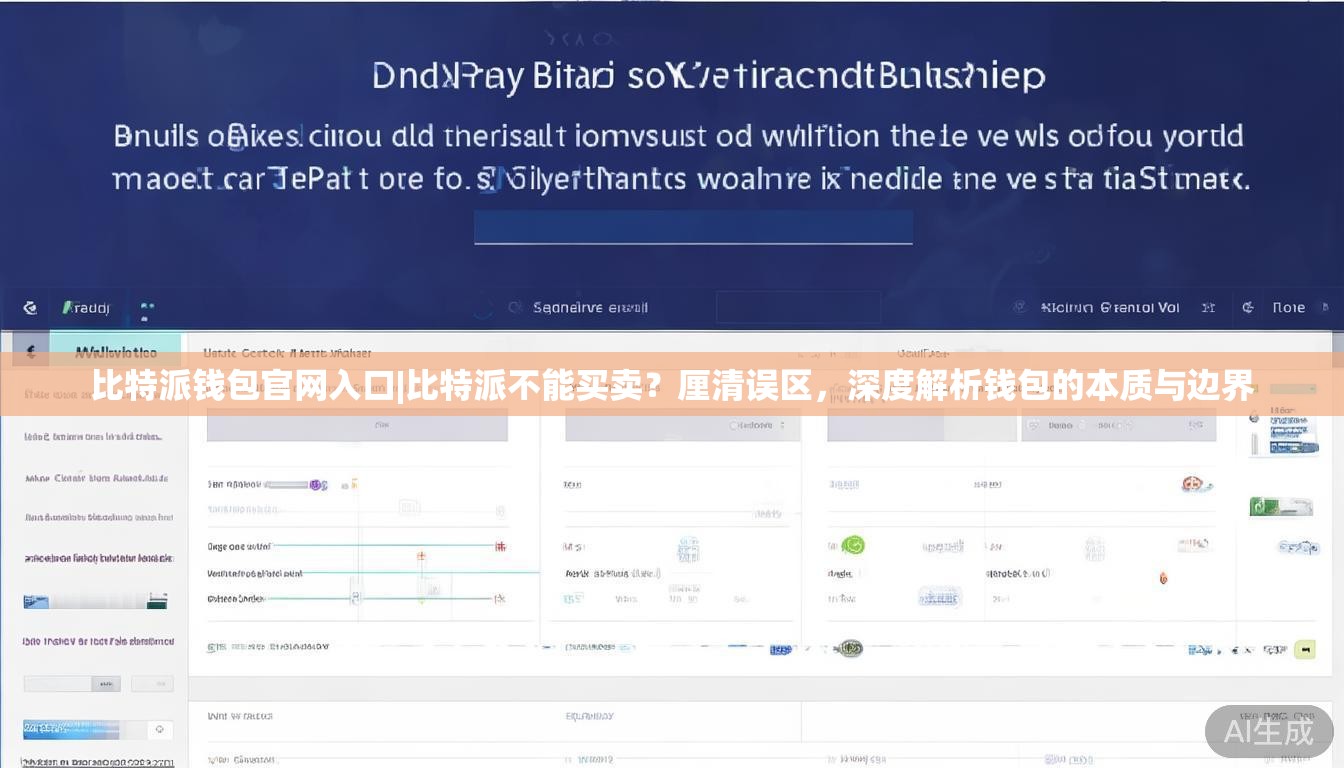 比特派钱包官网入口|比特派不能买卖?厘清误区,深度解析钱包的本质与边界