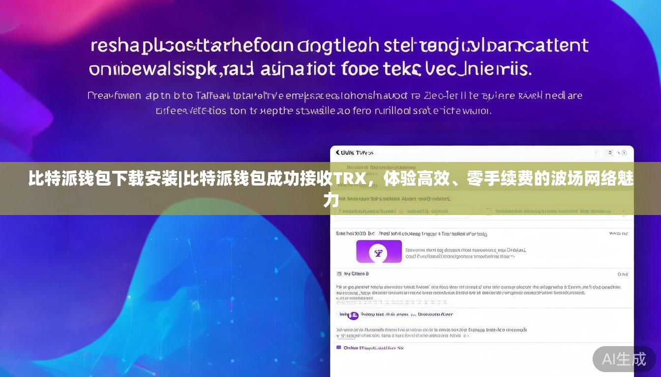 比特派钱包下载安装|比特派钱包成功接收TRX，体验高效、零手续费的波场网络魅力