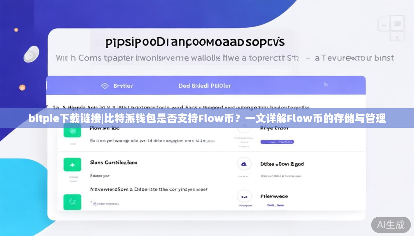 bitpie下载链接|比特派钱包是否支持Flow币？一文详解Flow币的存储与管理