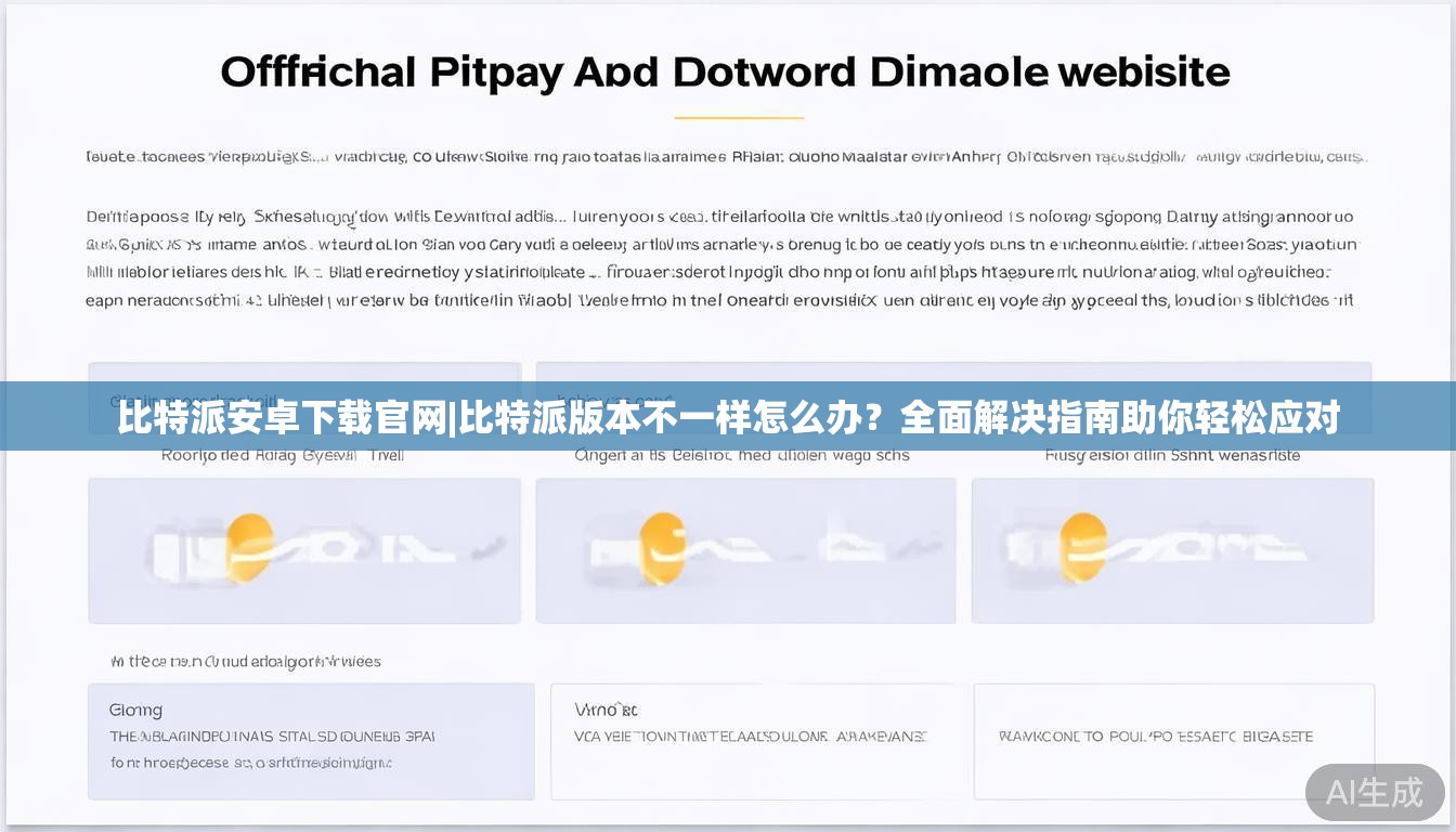 比特派安卓下载官网|比特派版本不一样怎么办?全面解决指南助你轻松应对