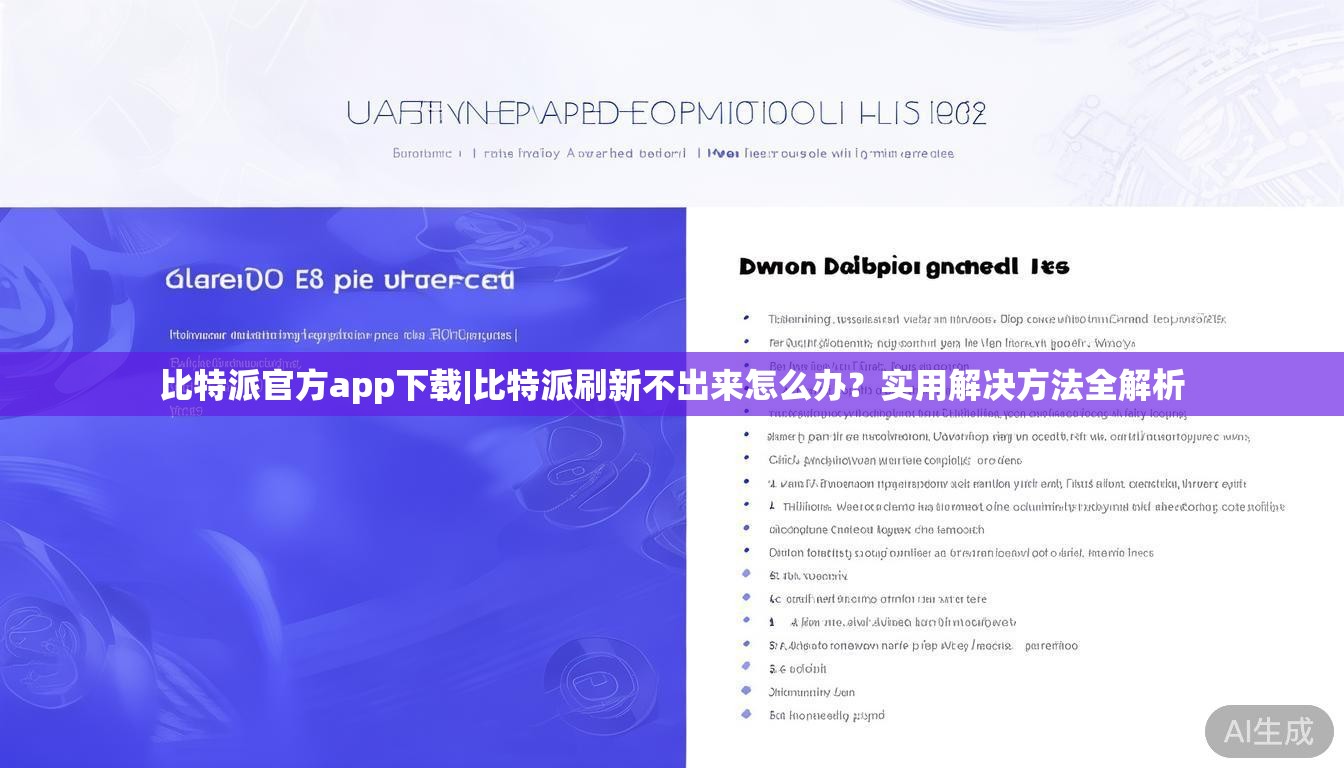 比特派官方app下载|比特派刷新不出来怎么办？实用解决方法全解析