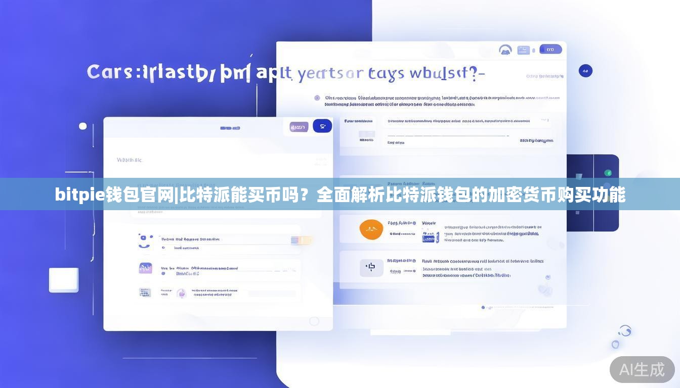 bitpie钱包官网|比特派能买币吗?全面解析比特派钱包的加密货币购买功能