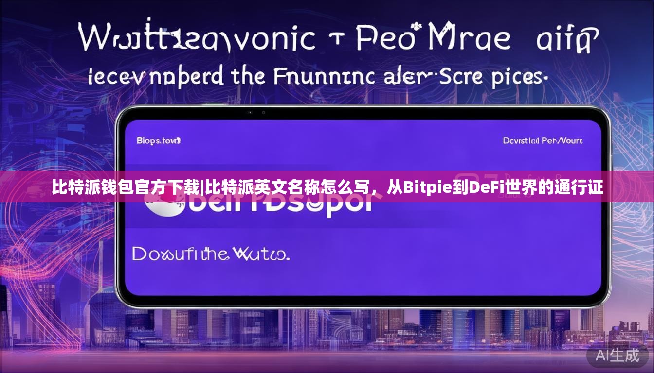 比特派钱包官方下载|比特派英文名称怎么写,从Bitpie到DeFi世界的通行证