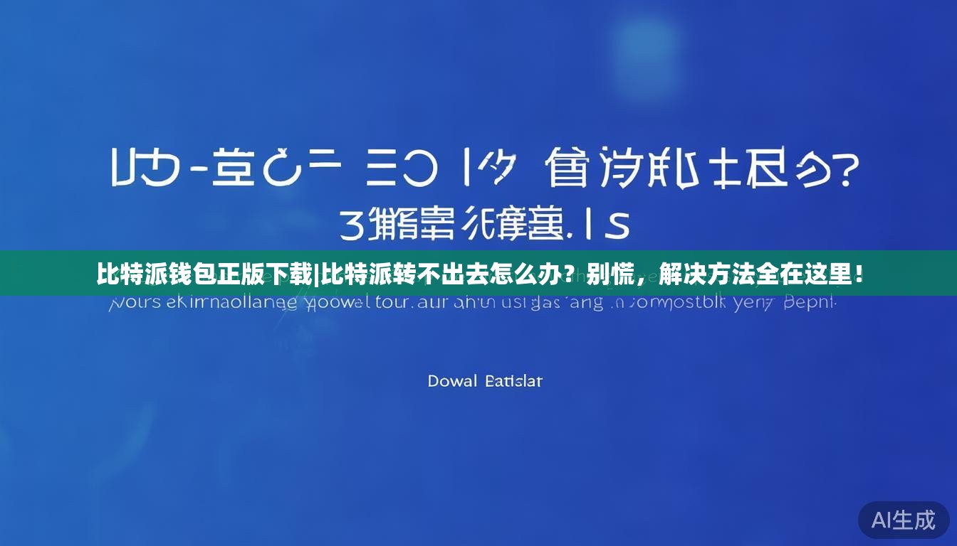 比特派钱包正版下载|比特派转不出去怎么办？别慌，解决方法全在这里！