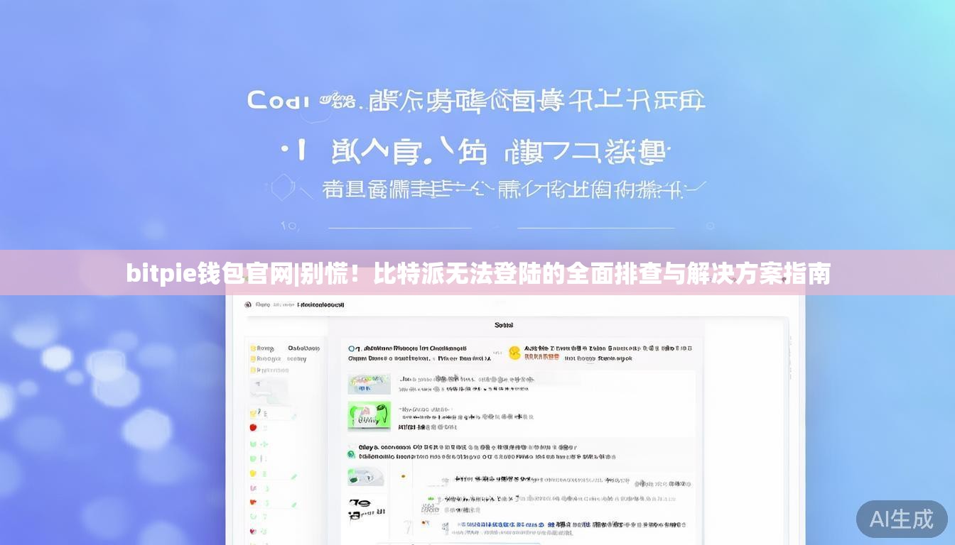 bitpie钱包官网|别慌!比特派无法登陆的全面排查与解决方案指南
