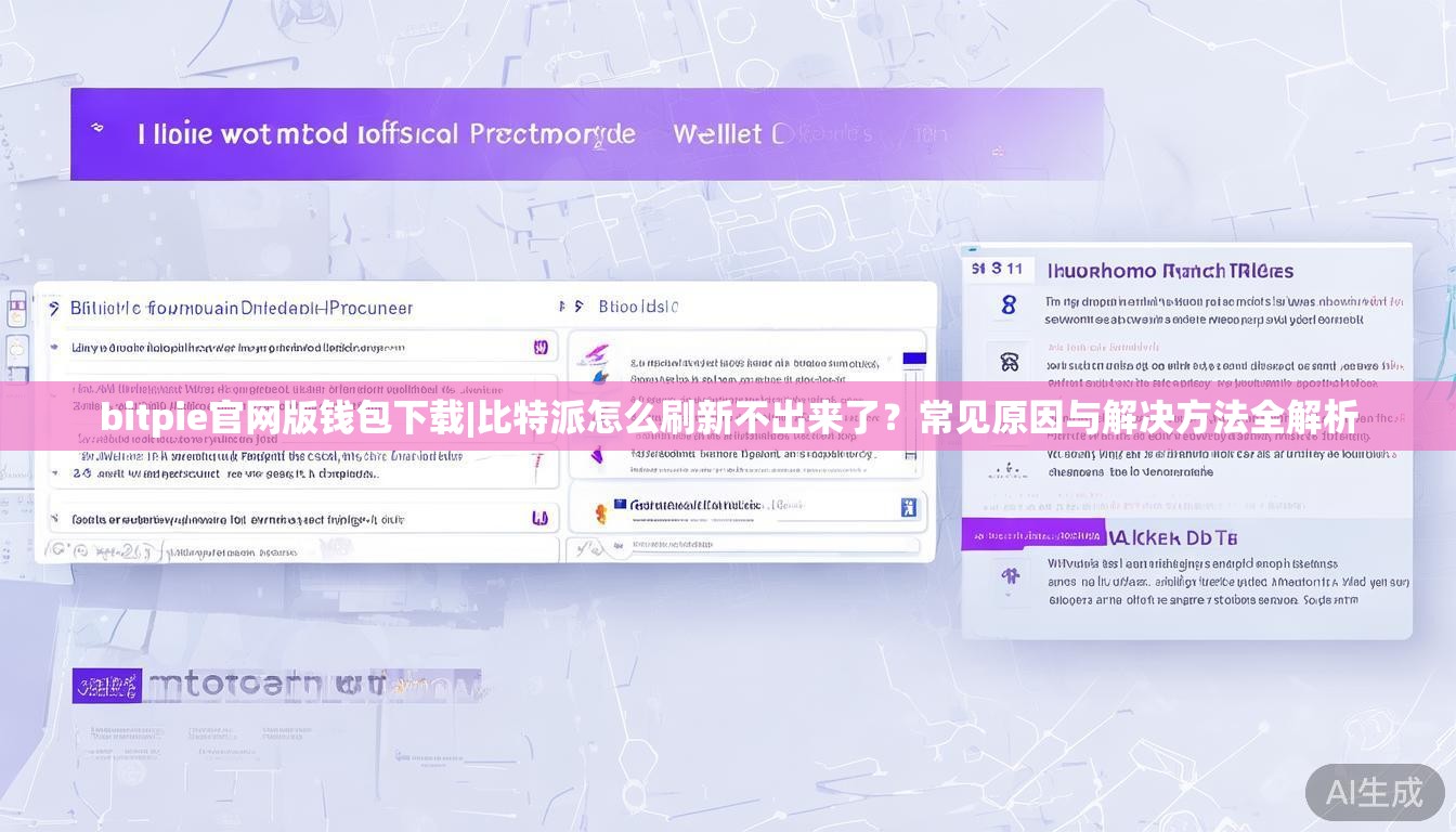 bitpie官网版钱包下载|比特派怎么刷新不出来了?常见原因与解决方法全解析