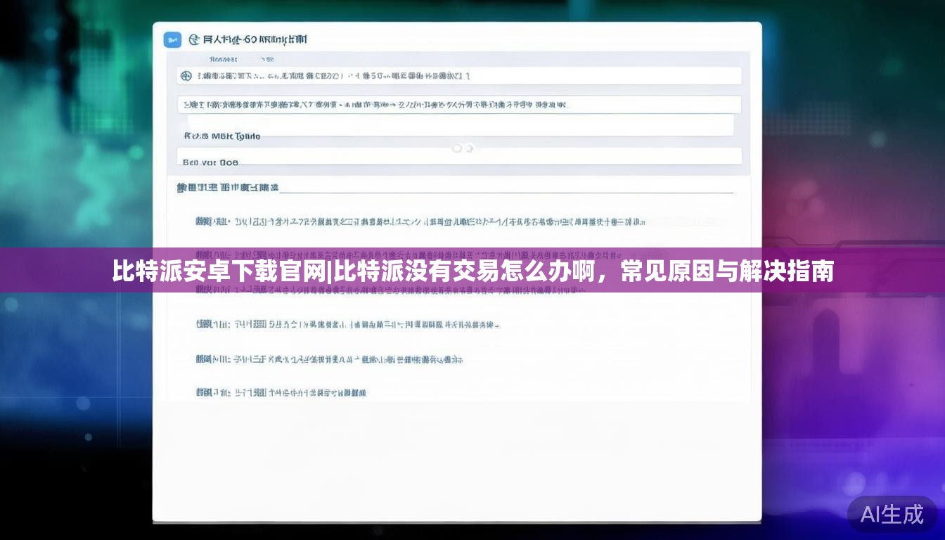 比特派安卓下载官网|比特派没有交易怎么办啊,常见原因与解决指南