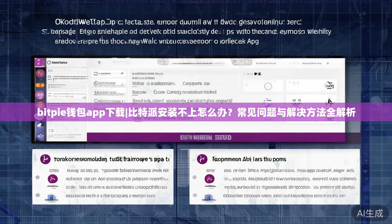 bitpie钱包app下载|比特派安装不上怎么办?常见问题与解决方法全解析