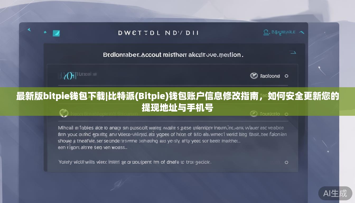 最新版bitpie钱包下载|比特派(Bitpie)钱包账户信息修改指南,如何安全更新您的提现地址与手机号