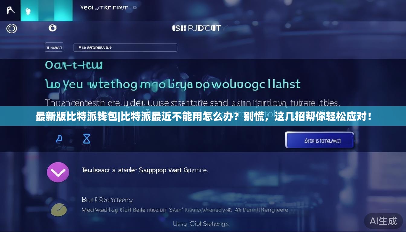 最新版比特派钱包|比特派最近不能用怎么办?别慌,这几招帮你轻松应对!